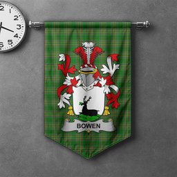 ScotsTee Shop Irish Bowen Clan Coat of Arms Irish Tartan Gonfalon Flag
