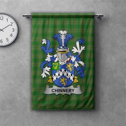 ScotsTee Shop Irish Chinnery Clan Coat of Arms Irish Tartan Gonfalon Flag