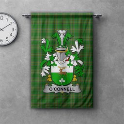 ScotsTee Shop Irish Connell or O'Connell Clan Coat of Arms Irish Tartan Gonfalon Flag
