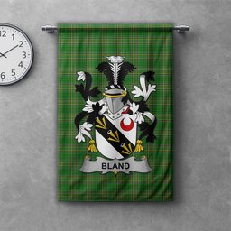 ScotsTee Shop Irish Bland Clan Coat of Arms Irish Tartan Gonfalon Flag