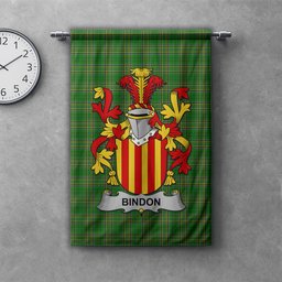 ScotsTee Shop Irish Bindon Clan Coat of Arms Irish Tartan Gonfalon Flag