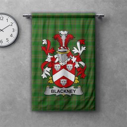 ScotsTee Shop Irish Blackney Clan Coat of Arms Irish Tartan Gonfalon Flag