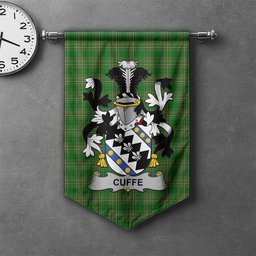 ScotsTee Shop Irish Cuffe Clan Coat of Arms Irish Tartan Gonfalon Flag