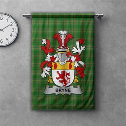 ScotsTee Shop Irish Bryne or Brinn Clan Coat of Arms Irish Tartan Gonfalon Flag