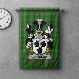 ScotsTee Shop Irish Cantelow (e) Clan Coat of Arms Irish Tartan Gonfalon Flag