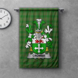 ScotsTee Shop Irish Crombie Clan Coat of Arms Irish Tartan Gonfalon Flag