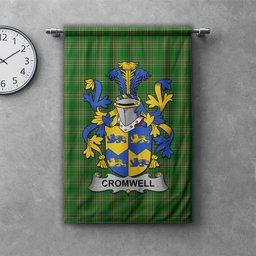 ScotsTee Shop Irish Cromwell Clan Coat of Arms Irish Tartan Gonfalon Flag