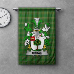 ScotsTee Shop Irish Crowe or McEnchroe Clan Coat of Arms Irish Tartan Gonfalon Flag