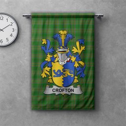 ScotsTee Shop Irish Crofton Clan Coat of Arms Irish Tartan Gonfalon Flag
