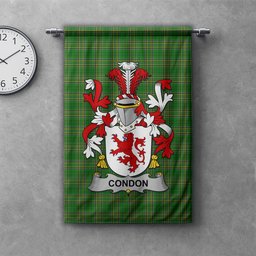 ScotsTee Shop Irish Condon Clan Coat of Arms Irish Tartan Gonfalon Flag