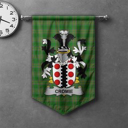 ScotsTee Shop Irish Cromie Clan Coat of Arms Irish Tartan Gonfalon Flag