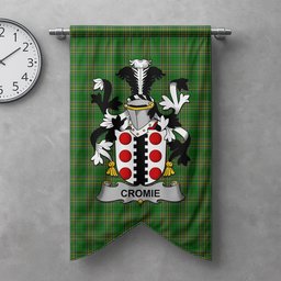 ScotsTee Shop Irish Cromie Clan Coat of Arms Irish Tartan Gonfalon Flag