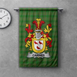 ScotsTee Shop Irish Cairnes Clan Coat of Arms Irish Tartan Gonfalon Flag