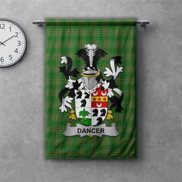 ScotsTee Shop Irish Dancer Clan Coat of Arms Irish Tartan Gonfalon Flag