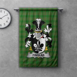 ScotsTee Shop Irish Finglas Clan Coat of Arms Irish Tartan Gonfalon Flag