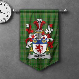 ScotsTee Shop Irish Haffey or O'Haffy Clan Coat of Arms Irish Tartan Gonfalon Flag