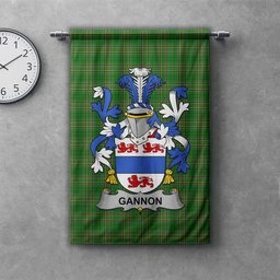 ScotsTee Shop Irish Gannon or McGannon Clan Coat of Arms Irish Tartan Gonfalon Flag