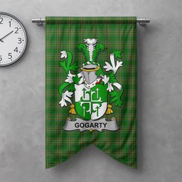 ScotsTee Shop Irish Gogarty Clan Coat of Arms Irish Tartan Gonfalon Flag
