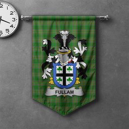 ScotsTee Shop Irish Fullam Clan Coat of Arms Irish Tartan Gonfalon Flag