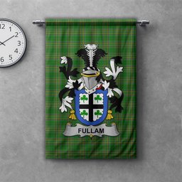 ScotsTee Shop Irish Fullam Clan Coat of Arms Irish Tartan Gonfalon Flag