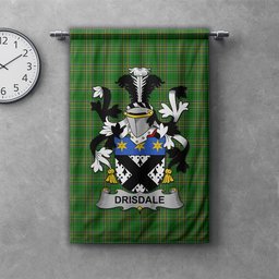 ScotsTee Shop Irish Drisdale Clan Coat of Arms Irish Tartan Gonfalon Flag