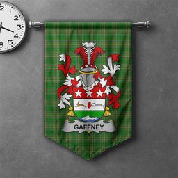 ScotsTee Shop Irish Gaffney Clan Coat of Arms Irish Tartan Gonfalon Flag