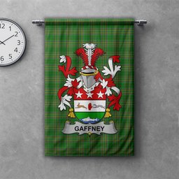 ScotsTee Shop Irish Gaffney Clan Coat of Arms Irish Tartan Gonfalon Flag