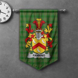 ScotsTee Shop Irish Fanning Clan Coat of Arms Irish Tartan Gonfalon Flag