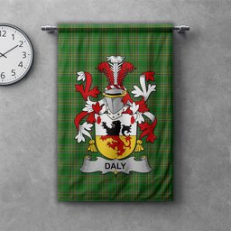 ScotsTee Shop Irish Daly or O'Daly Clan Coat of Arms Irish Tartan Gonfalon Flag
