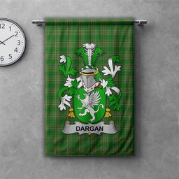 ScotsTee Shop Irish Dargan or McDeargan Clan Coat of Arms Irish Tartan Gonfalon Flag