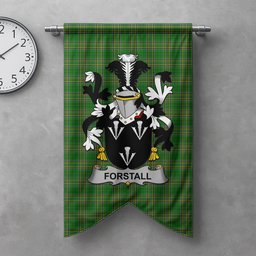 ScotsTee Shop Irish Forstall Clan Coat of Arms Irish Tartan Gonfalon Flag