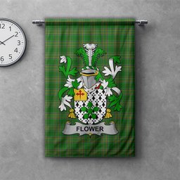 ScotsTee Shop Irish Flower Clan Coat of Arms Irish Tartan Gonfalon Flag