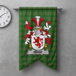 ScotsTee Shop Irish Dease Clan Coat of Arms Irish Tartan Gonfalon Flag