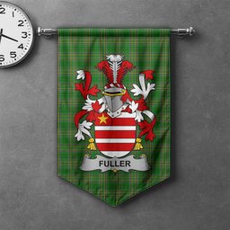 ScotsTee Shop Irish Fuller Clan Coat of Arms Irish Tartan Gonfalon Flag