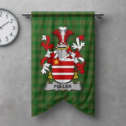 ScotsTee Shop Irish Fuller Clan Coat of Arms Irish Tartan Gonfalon Flag