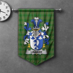 ScotsTee Shop Irish Linaker Clan Coat of Arms Irish Tartan Gonfalon Flag