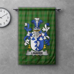 ScotsTee Shop Irish Linaker Clan Coat of Arms Irish Tartan Gonfalon Flag