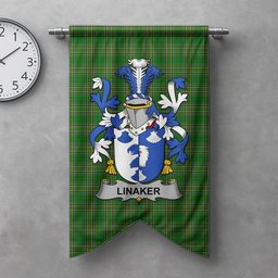 ScotsTee Shop Irish Linaker Clan Coat of Arms Irish Tartan Gonfalon Flag