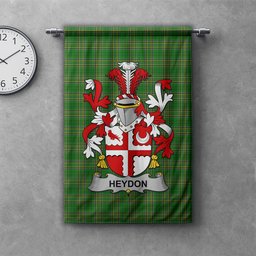 ScotsTee Shop Irish Heydon Clan Coat of Arms Irish Tartan Gonfalon Flag