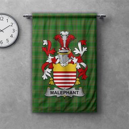 ScotsTee Shop Irish Malaphant Clan Coat of Arms Irish Tartan Gonfalon Flag