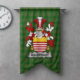 ScotsTee Shop Irish Malaphant Clan Coat of Arms Irish Tartan Gonfalon Flag