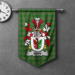 ScotsTee Shop Irish Mape Clan Coat of Arms Irish Tartan Gonfalon Flag