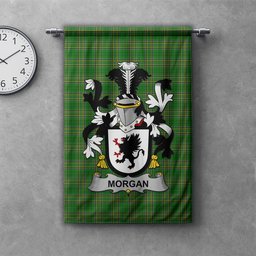 ScotsTee Shop Irish Morgan Clan Coat of Arms Irish Tartan Gonfalon Flag