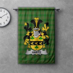ScotsTee Shop Irish Harty or O'Haherty Clan Coat of Arms Irish Tartan Gonfalon Flag