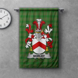 ScotsTee Shop Irish Morley Clan Coat of Arms Irish Tartan Gonfalon Flag