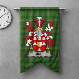 ScotsTee Shop Irish Mall Clan Coat of Arms Irish Tartan Gonfalon Flag