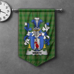 ScotsTee Shop Irish Meath Clan Coat of Arms Irish Tartan Gonfalon Flag