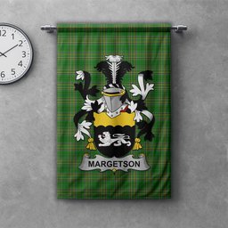 ScotsTee Shop Irish Margetson Clan Coat of Arms Irish Tartan Gonfalon Flag