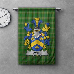 ScotsTee Shop Irish Lynch Clan Coat of Arms Irish Tartan Gonfalon Flag