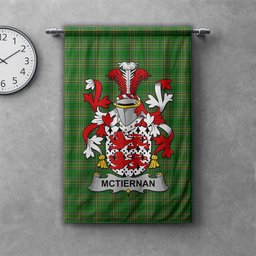 ScotsTee Shop Irish McTiernan or Kiernan Clan Coat of Arms Irish Tartan Gonfalon Flag